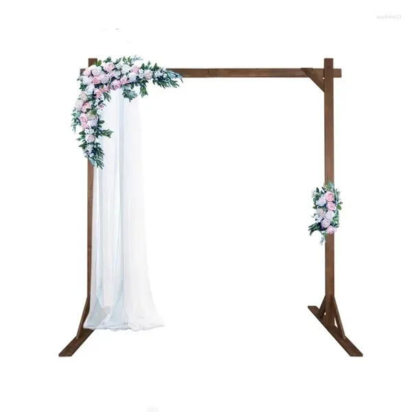 Decoração de festa 220x215cm quadrado de madeira arco de casamento cenário de arco de balão decoração de flor de florar decoração de jardim de férias de férias