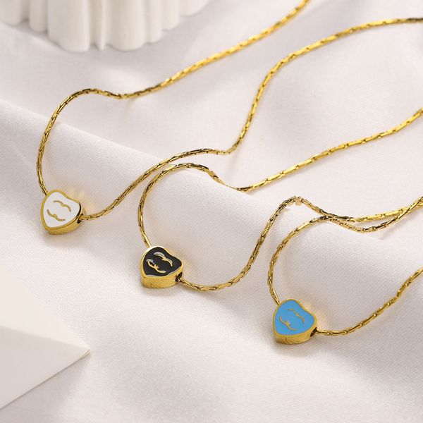 Frauen lieben Gold Anhänger Halsketten Designer Familien Geschenk Choker Luxus Hochzeitsfeier Kette Halskette Damen Vintage Schmuck Großhandel Großhandel