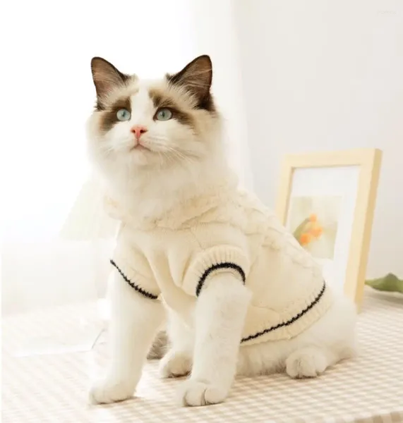 Kedi Kostümleri Kış Giysileri Küçük Köpekler İçin Evcil Sweater Köpek Yavru Yelek