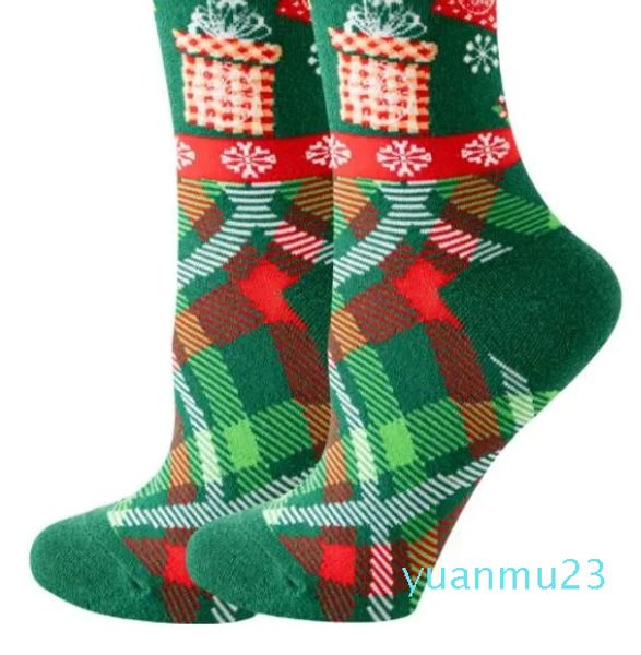 Frau Weihnachtssocken Lustige Weihnachten Weihnachtsmann Baum Schneeflocke Elch Schnee Baumwolle Tube Crew Happy Sock Men