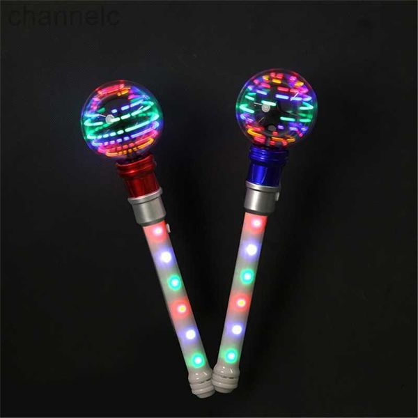 Led Rave Toy Bastone portatile Rotante Bacchetta rotante Lanterna per GIOCO all'aperto estivo creativo Accendi bagliore al buio Bambini Pasqua