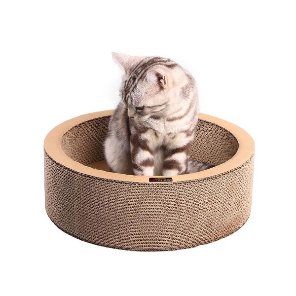 Когтеточки, обычная круглая чаша, когтеточка для толстого кота, круглая кровать диаметром 40 см, картонная бумага, высококачественная игрушка для кошек, когтеточка