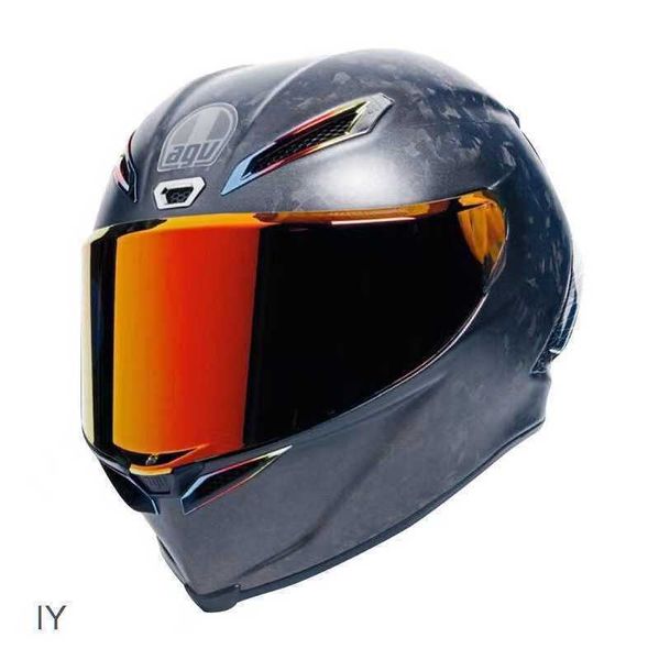 AA Designer Capacete Rosto Aberto Capacete de Motocicleta Itália Agv Pista Gp Rr Rossi Hipódromo de Fibra de Carbono Capacete de Equitação YI KFEL YB0X