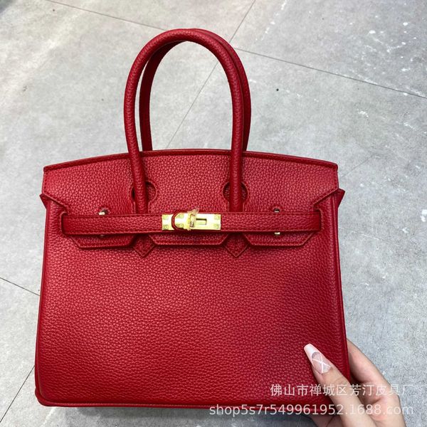 Borse tote originali Bojin all'ingrosso negozio online Elenco Sciarpa di seta modello litchi borsa in pelle di vacchetta borsa da donna tenuta a mano Messenge con logo reale