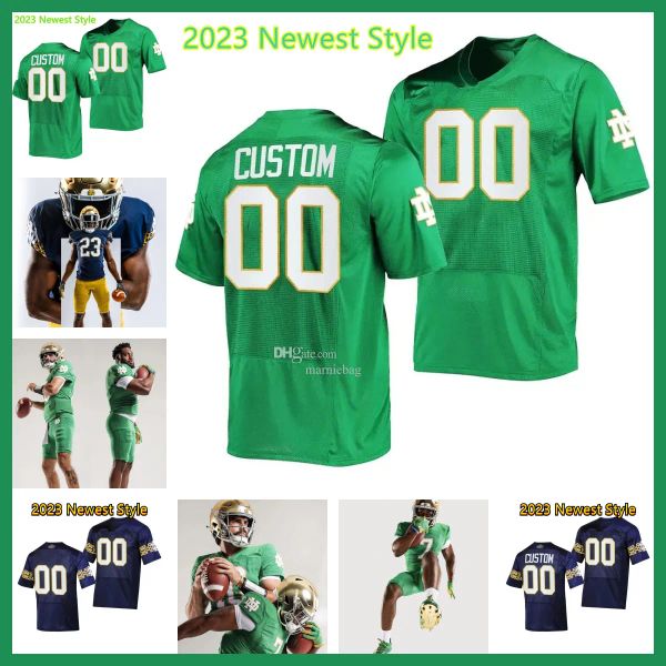 Custom 2024 NCAA College Notre Dame Fighting Irish Football Jersey Мужчины Молодежь Женщины 12 Ганди 24 Браун 88 Андерсон 90 Кэссити 69 Бакс 57 Бейкер Хай