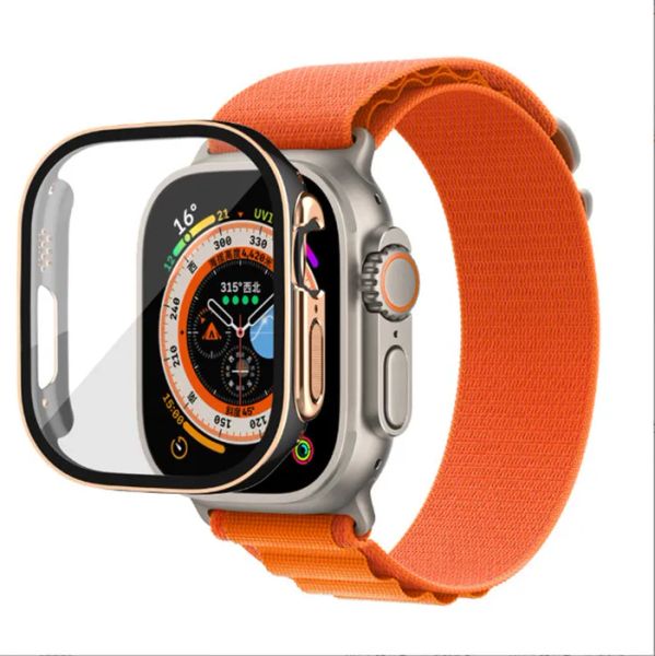 49mm Boyut Apple Watch Ultra 2 Serisi 2 Seri 9 Iwatch Marine Strap Smart Watch Spor Saat Kablosuz Şarj Kayışı Strap Box Koruyucu Kapak Kılıfı Hızlı Nakliye