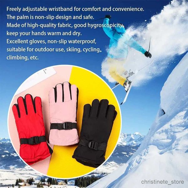 Guanti per bambini Nuovi bambini Inverno Neve Guanti caldi Ragazzo Ragazze Sci Snowboard Antivento Impermeabile Addensare Mantenere caldo Inverno Must R231128