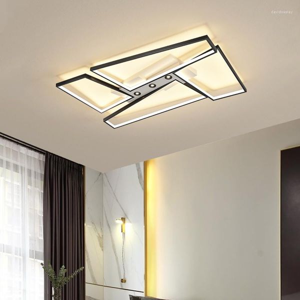 Lampadari Soggiorno Lampada da soffitto Luce nordica Atmosfera di lusso Quadrato Rotondo Camera da letto Semplice e moderna Principale con faretto