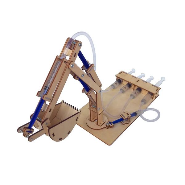 Blöcke Lernspielzeug DIY Kinder Student Wissenschaft und Technik Erfindung Experiment Kit Hydraulikbagger Lernen für Kinder 231127