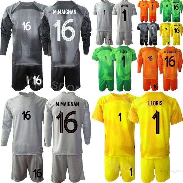 Nationalmannschaft 22/23 Herren Französisch GK Peyraud Magnin Trikot Fußballset Torwart Langarm Hugo Lloris Steve Mandanda Alphonse Areola Mike Maignan Fußballtrikot