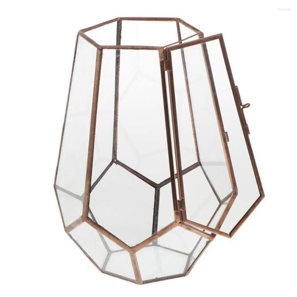 Держатели свечей шестиугольное геометрическое террариум стеклянные кольца коробка свеча
