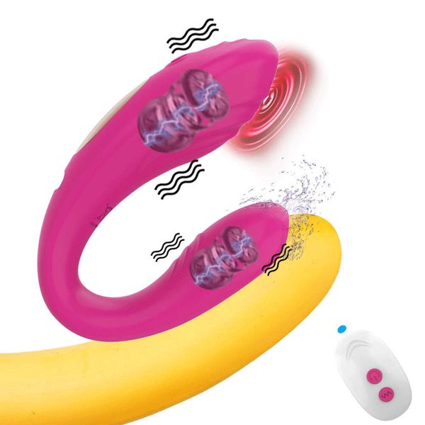 Érotique sans fil nous partageons Vibe télécommande U forme gode vibrateur G Spot Clitoris stimulateur Couples adultes jouets sexuels pour femme