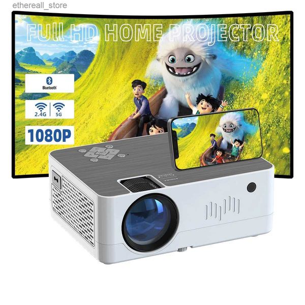 Proiettori Q9 Proiettore portatile FHD 1080P Proiettore Home Theater LED da 3500 lumen Schermo a specchio video Proiettore HD Bluetooth WIFI Q231128