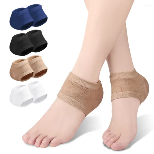 Protetor de calcanhar de silicone gel de suporte de tornozelo almofadas de manga copos fasceíte plantar cuidados com os pés almofada de reparo de pele meias de meia jarda