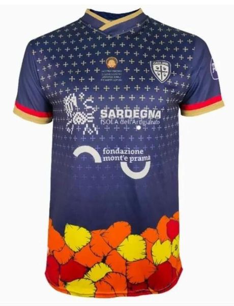 23 24 Cagliari Soccer Jersey Saint Efisio Edição Especial 2023 2024 Camisa de futebol FC Tops