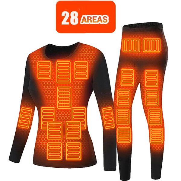 Altri articoli sportivi Zona 28 Tuta invernale riscaldata da uomo Intimo Moto USB Pantaloni riscaldanti termici elettrici da uomo Sci 231128