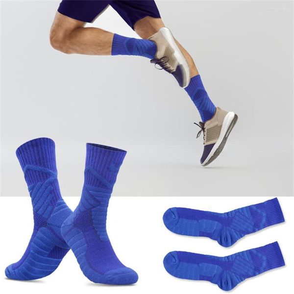 Sports Socks Men's Athletic Cremenced Crew Hunure Control Soft for Basketball Running Compression Comfort Anti-ODor 1 par