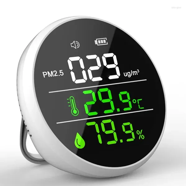 Dienmern Tragbarer PM2.5-Detektor, LCD-Display, Luftqualitätstester, Thermometer und Hygrometer, 2-in-1, RoHS, CE-Zertifizierung