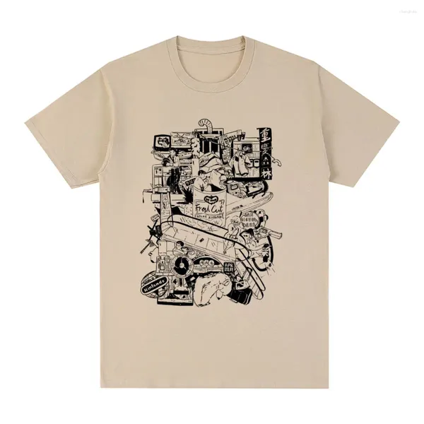 T-shirt da uomo Chungking Express T-shirt vintage Film classico cinese Streetwear Camicia da uomo in cotone Tee Tshirt Top da donna