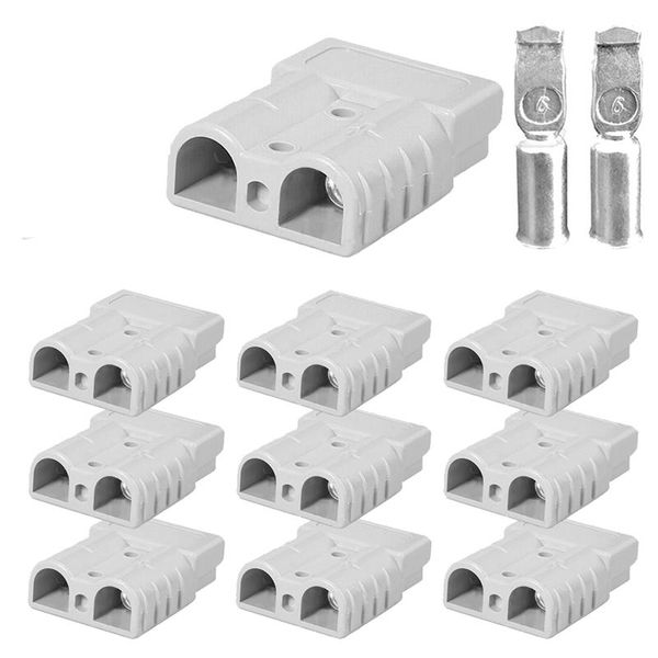 gereedschap 10 Stück für Steckverbinder im Anderson-Stil, DC-Elektrowerkzeug, 50 A, 1224 V, 6 AWG, zweipolig, mit Kupferkontakt, Stromanschlüsse