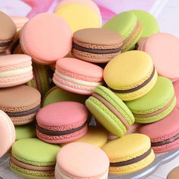 Flores decorativas 5 pçs/set Bolo Artificial Comida Pogal Decoração Simulação Macaron Falso Adereços Modelo Mesa de Sobremesa Lanche Decoração