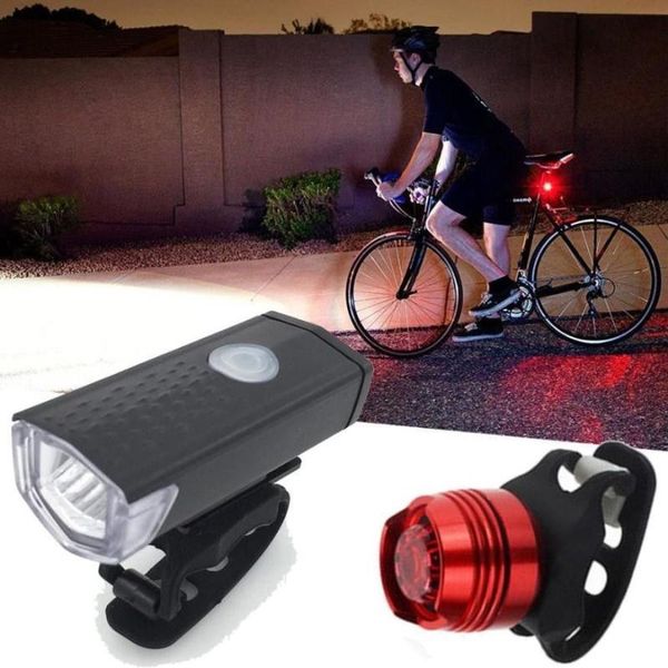 Luci per bici Ciclo di luce USB super luminoso LED COB Coda anteriore posteriore impermeabile per biciclette