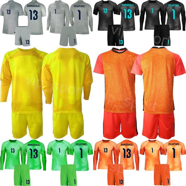 Nationalmannschaft 22/23 Mann Fußball GK Joe Hart Trikotset Torwart Langarm Gordon Banks Peter Shilton Aaron Ramsdale Pickford Mary Earps Fußballtrikot YingGuo