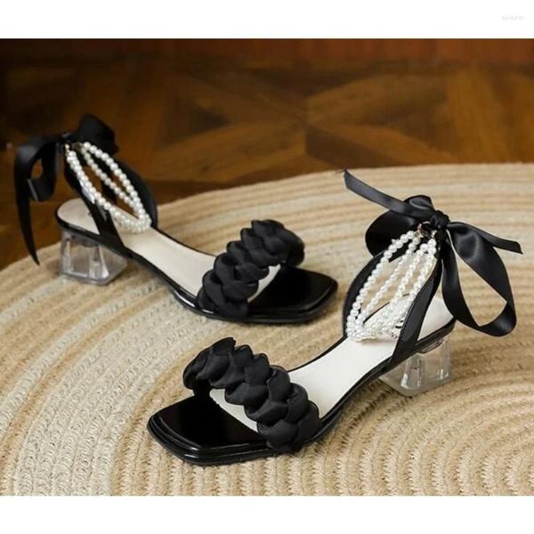 Sapatos de vestido feminino branco transparente sandálias de salto alto uma linha fivela cinta anel pé para mulheres saltos de plataforma