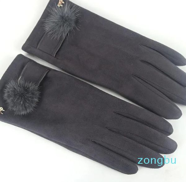 Fünf Finger Handschuhe Koreanische Mode Frauen Dame Herbst Winter Wind-proof Warme Thermische Fäustlinge Outdoor Dünne Touch Screen Einfache hand Muff