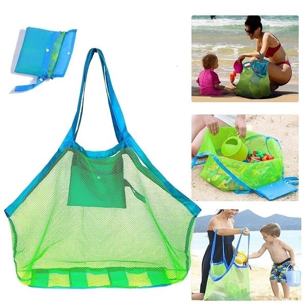 Areia Play Water Fun Garle Mesh Beach Bags e Away for Hold Kids Toys Market Childremery Grocery Picnic Tote 230427