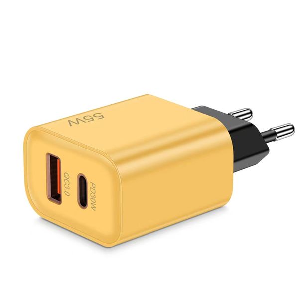 Carregador 55W tipo C 30W PD USB-C Carga rápida 3.0 Adaptador de carregador de telefone Adaptador de carregador de parede de carregamento rápido para iPhone15 Samsung Moto Google Pixel PC