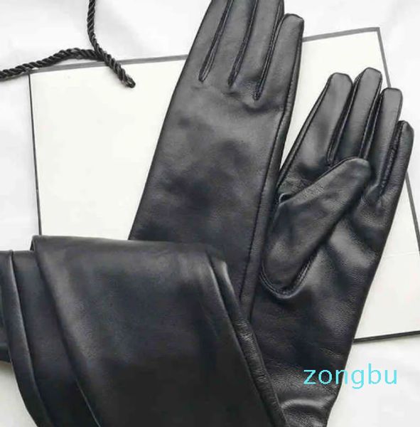 gglies Herren-Handschuhe aus echtem, extra geradem Schaffell, Winter, warm, lange Stulpe, echtes Leder