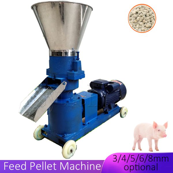 Piccolo Granulatore di Mangime Per Allevamenti 220V 380V Mangime Per Pesci Macchina Pellitizer Animale Coniglio Pollo Anatra Mangime Pellet Mulino macchina