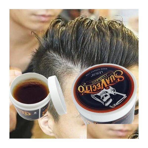 Pomades Wax Strong Styling Suavecito Pomade Восстанавливающий воск для волос Скелет Профессиональная мода для волос Грязь для салона Прическа Drop Deli Dhbvz