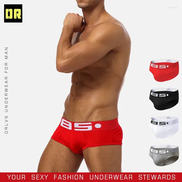 Underpants sexy Männer Unterwäsche Baumwolle Mode Sportparty Daily Wear Slips männlich unter soliden Brief für Männer BS102