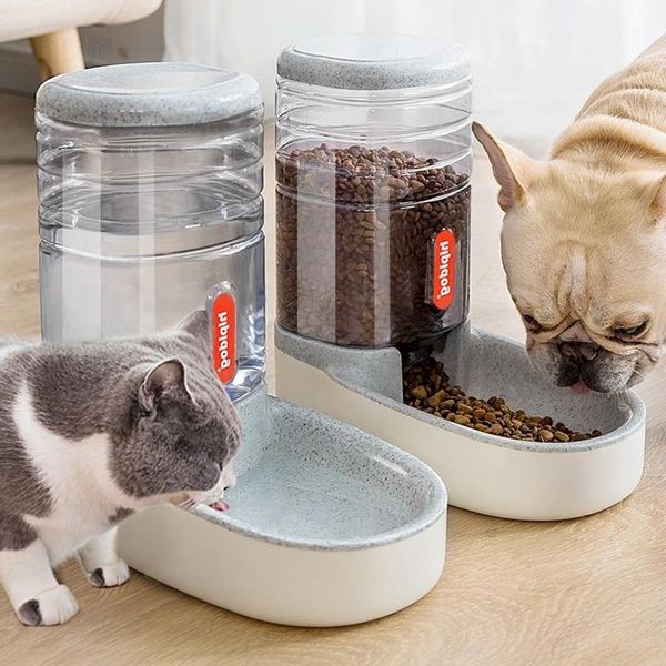 Alimentazione Alimentatore automatico per animali domestici Bottiglia d'acqua per cani Alimentatore per cibo per gatti di grande capacità Distributore di acqua per animali domestici Ciotola per bere Accessori per gatti