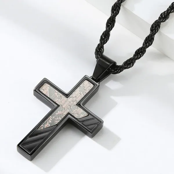 Anhänger Halsketten Modische Jungen Männer Teenager Hip-Hop Edelstahl Glück Würfel Kreuz Acryl Halskette Schmuck Zubehör