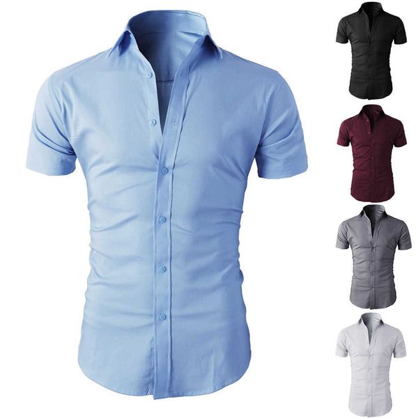 Camisas de vestido masculinas camisas de manga curta masculinas novas camisa de linho de algodão casual de blusa casual camiseta de manga longa camise