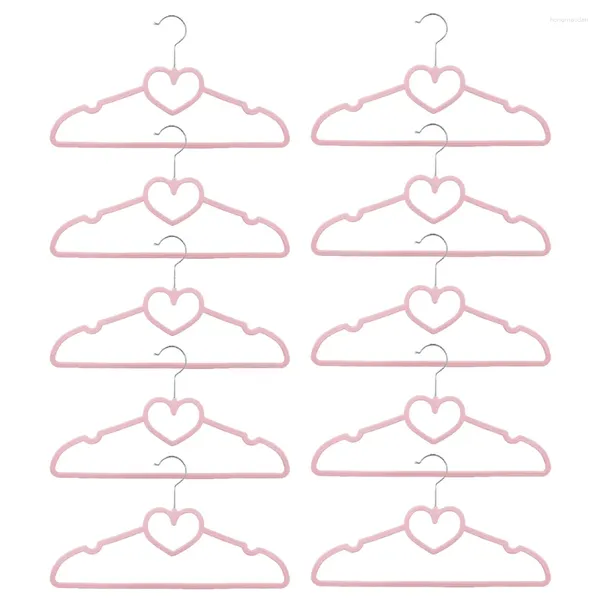 Sacos de armazenamento em forma de coração cabides roupas jaquetas camisa terno calças vestido saia gancho giratório roupas plástico