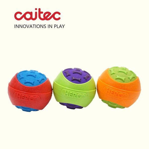 Spielzeug CAITEC Hundespielzeug Ball für Hunde, schwimmfähig, quietschend, hart und fest, zum Werfen im Freien, geeignet für mittelgroße bis große Hunde