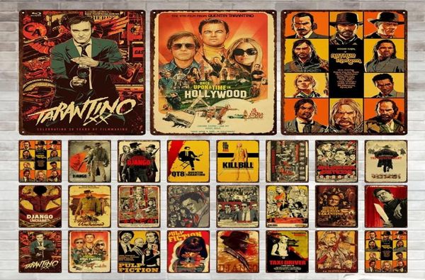 Quentin Tarantino Filme Metal Pintura Sinal de Lata Retro Cartaz Placa Bar Clube Adesivos de Parede Placa Vintage Decoração de Casa Iron9998112