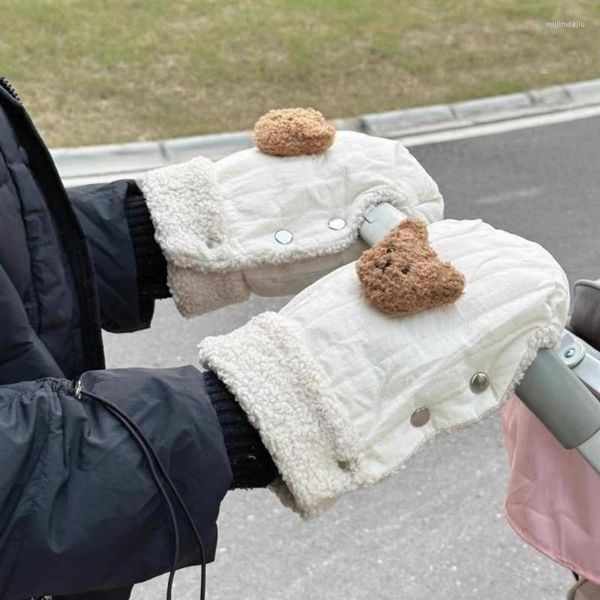 Bebek arabası parçaları için evrensel el daha sıcak rüzgar geçirmez suya dayanıklı eldivenler bebek arabası için