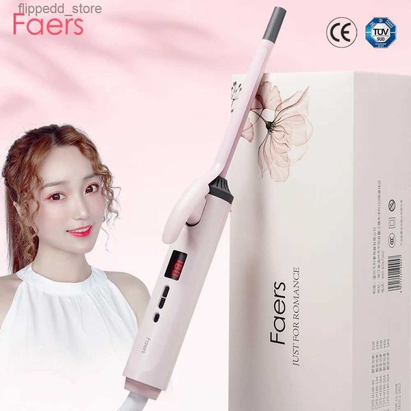 Curling Irons Modelador de Cabelo Íons Negativos Mini Curling Iron LCD Rolo de Lã Cerâmica Curling Wand Pequeno Ferro de Crimpagem 9mm / 13mm / 16mm Ferramenta de Estilo Q231128