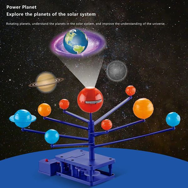 Blöcke Sonnensystem Modell DIY Spielzeug Kind Wissenschaft und Technologie Lernen Planet Lehre Montage Färbung Lernspielzeug 231127