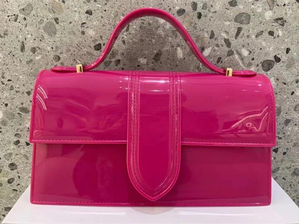 Sacos de ombro Luxo Famoso Elegante Flap Jelly PVC Crossbody Bolsa Bolsa Doce Bolsa Para Meninas