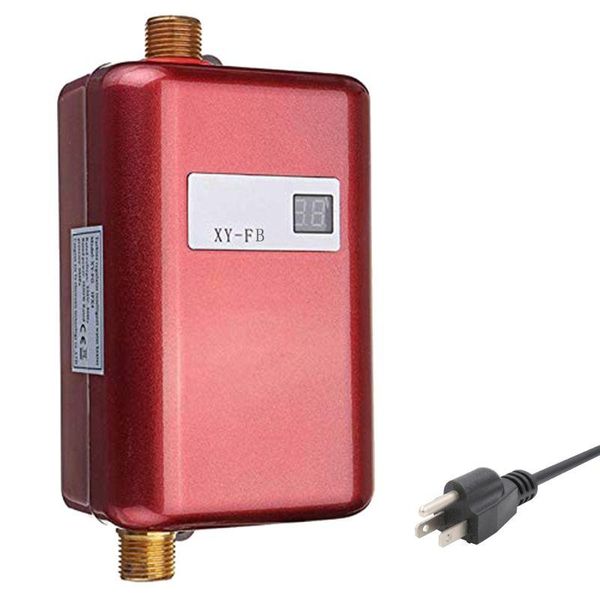 Küchenarmaturen 3800W Warmwasserbereiter Mini Tankless Instant Wasserhahn Heizung Thermostat US-Stecker Intelligente Energieeinsparung Wasserdicht