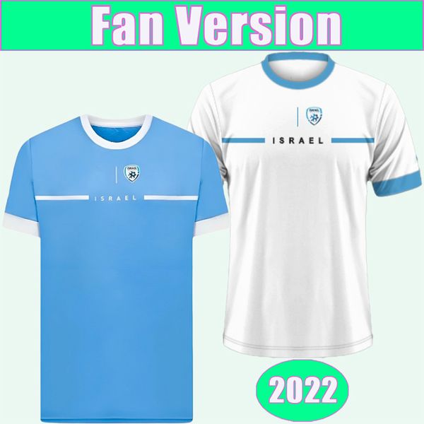 22 23 Jerseys de futebol de Israel Mens Safuri Jehezkel Hemed Selmani Ansah Home Blue Away White Football camisas de manga curta uniformes