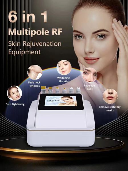 Atacado 6 em 1 Multipole RF Rejuvenescimento da Pele Remoção de Acne Salão de Beleza Bipolar RF EMS Fracionário RF Equipamento de Remoção de Rugas