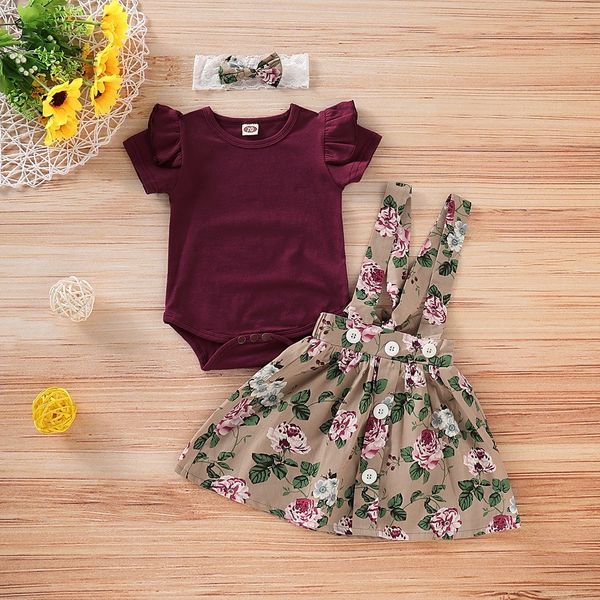 Rompers Burnt Mabdler Baby Girl Одежда Set Set Колотно хлопчатополосовое снаряжение