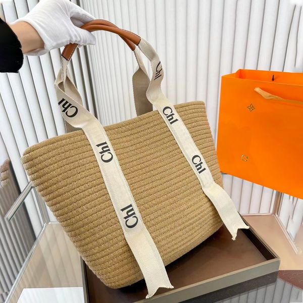 Clássico Palha grandes sacolas de compras pochete de tecido de cesta amadeirada Bolsa feminina Designer bolsas masculinas Bolsas de luxo Bolsas de ombro bolsa crossbody Bolsas de fim de semana de praia carteiras